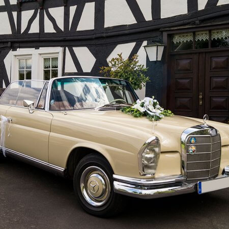 Mercedes Cabrio Oldtimer Hochzeitsauto
